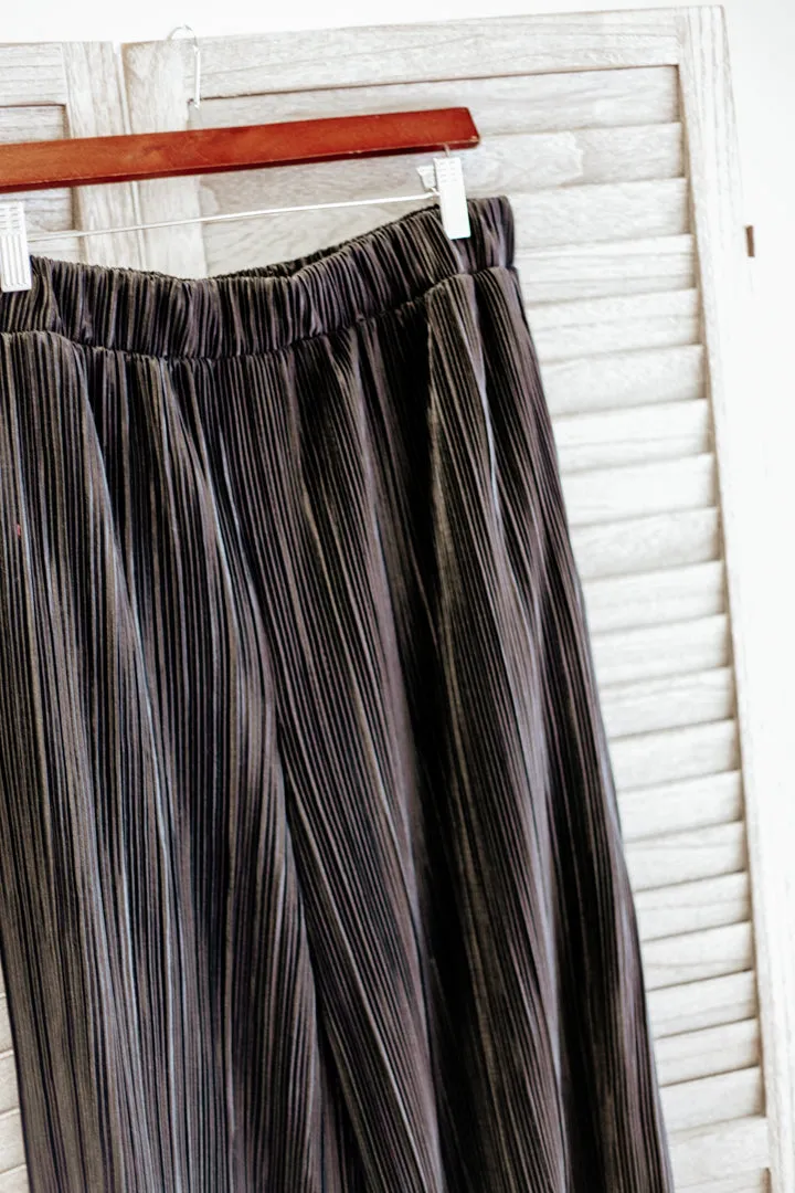 PLUS Satin Pleated Pants