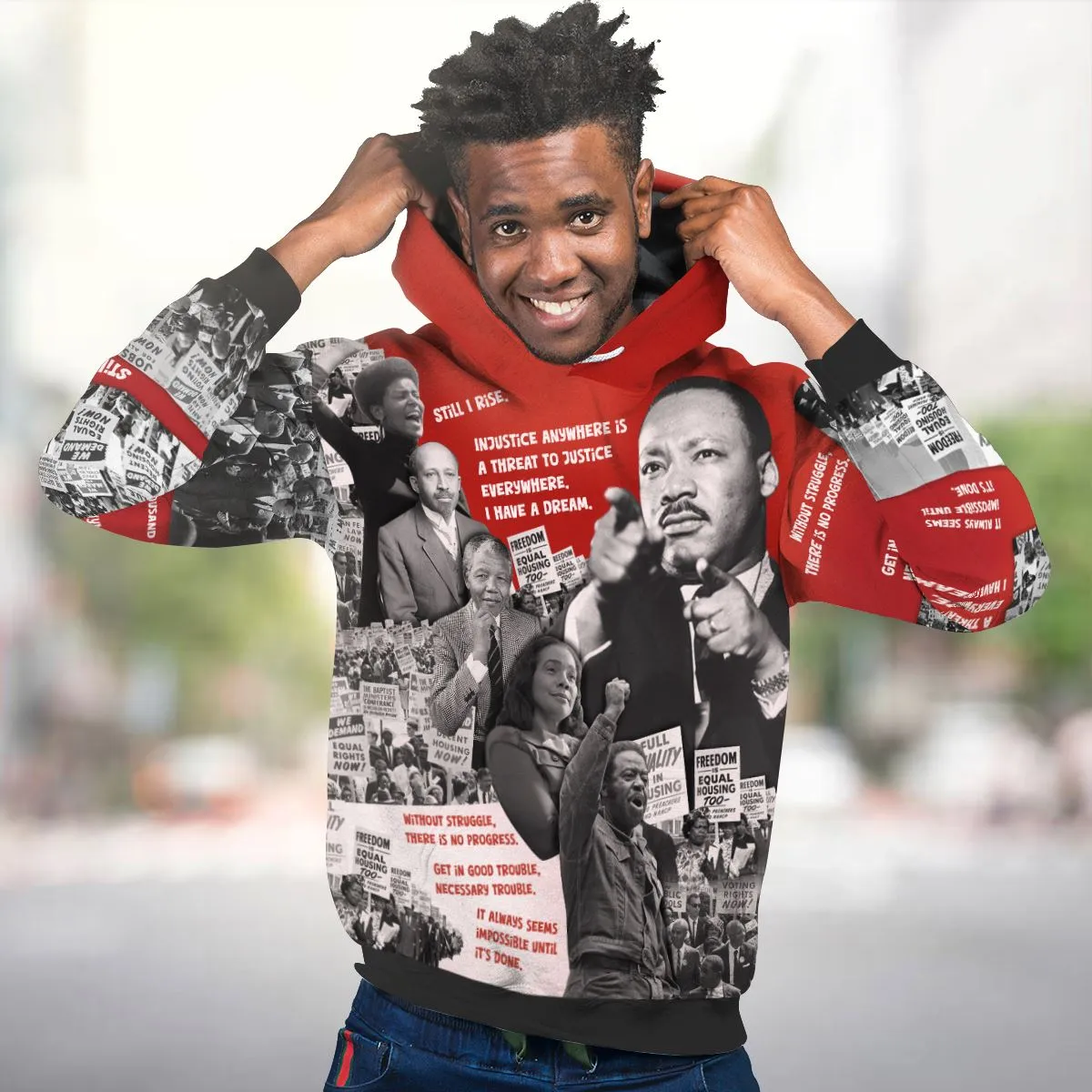 Portraits of Power All-over Hoodie