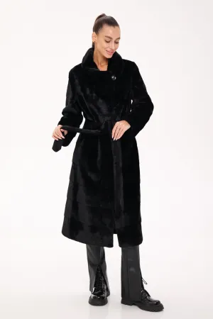 Pre-Order. Ships November 29. Faux Mink Effect Fur Coat