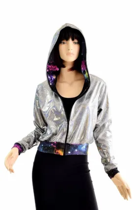 "Kimberly" Jacket in Silver Holo