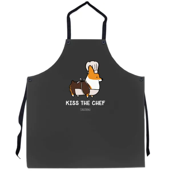 "Kiss the Chef" Corgi Apron | Customizable