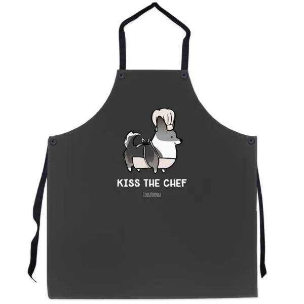 "Kiss the Chef" Corgi Apron | Customizable