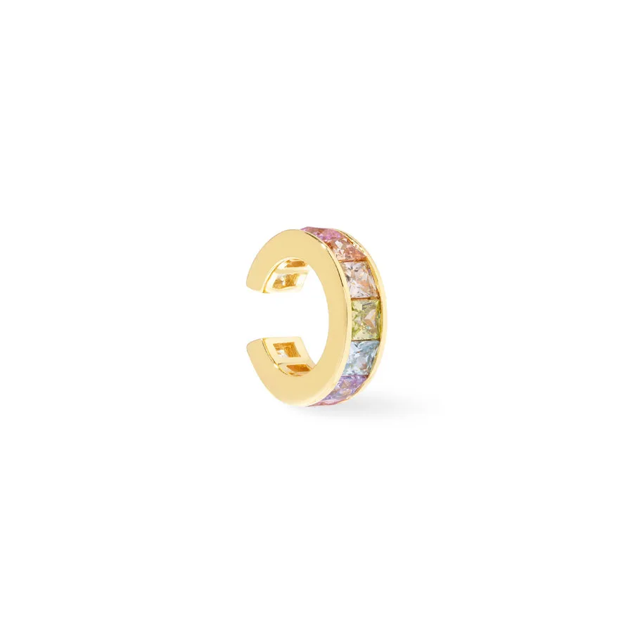 Rainbow Gem Gold 9mm Ear Cuff