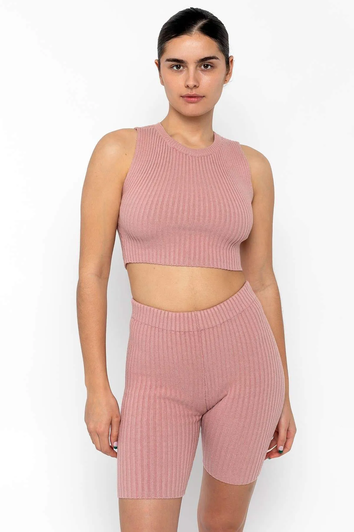 RFK50 - Ultra Heavy Knit Ribbed Crop Top