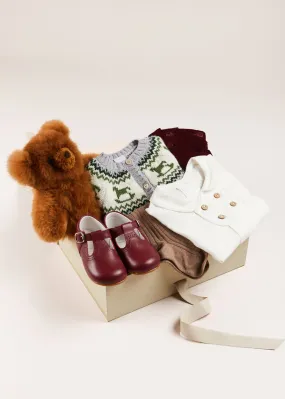 Rocking Horse Knitted Gift Set in Grey