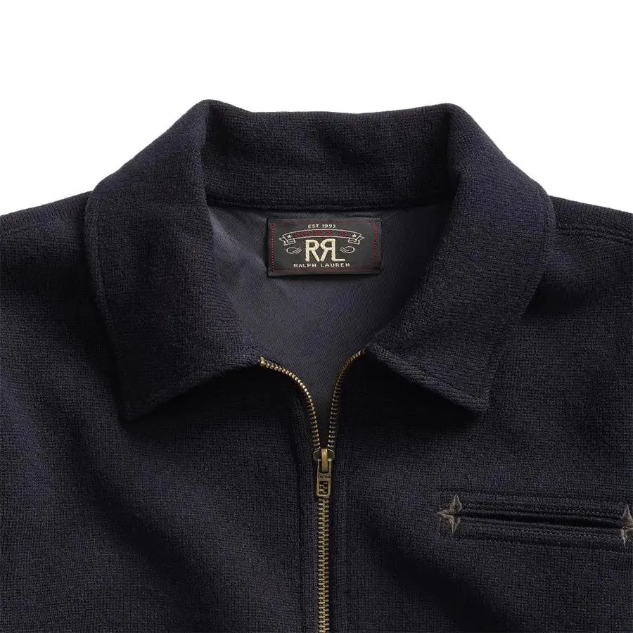 RRL by Ralph Lauren Full Zip Knitted Cardigan Navy