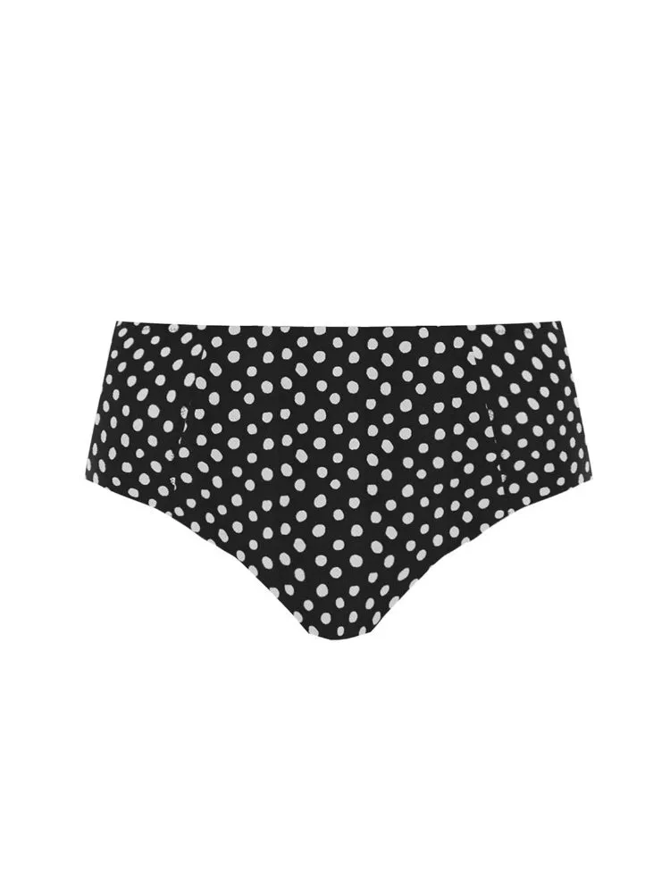 Santa Monica High Waisted Bikini Brief - Black/White