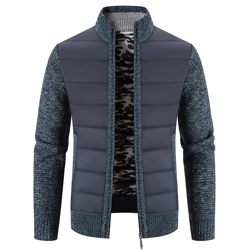 Shoulder Knit Padded Body Jacket