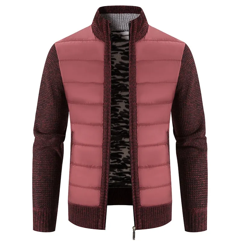 Shoulder Knit Padded Body Jacket