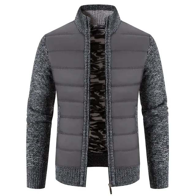 Shoulder Knit Padded Body Jacket