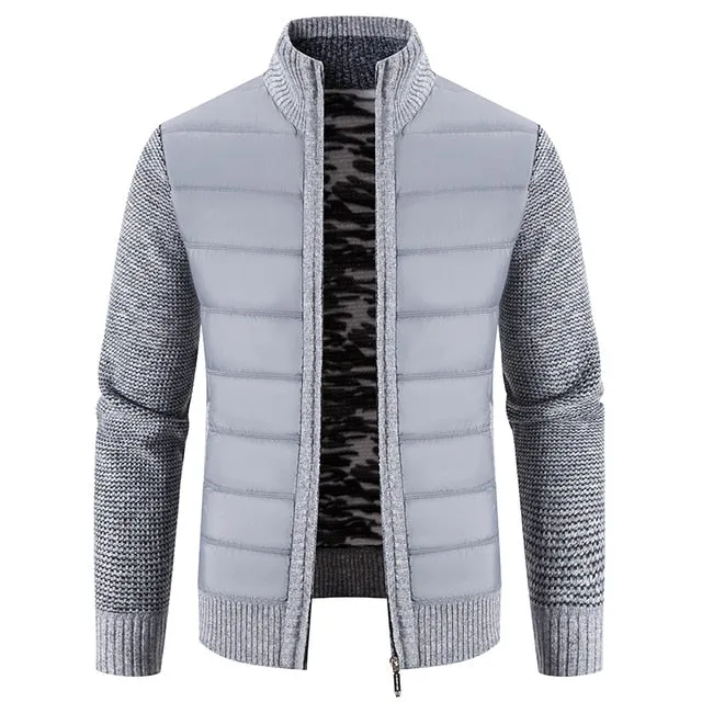 Shoulder Knit Padded Body Jacket