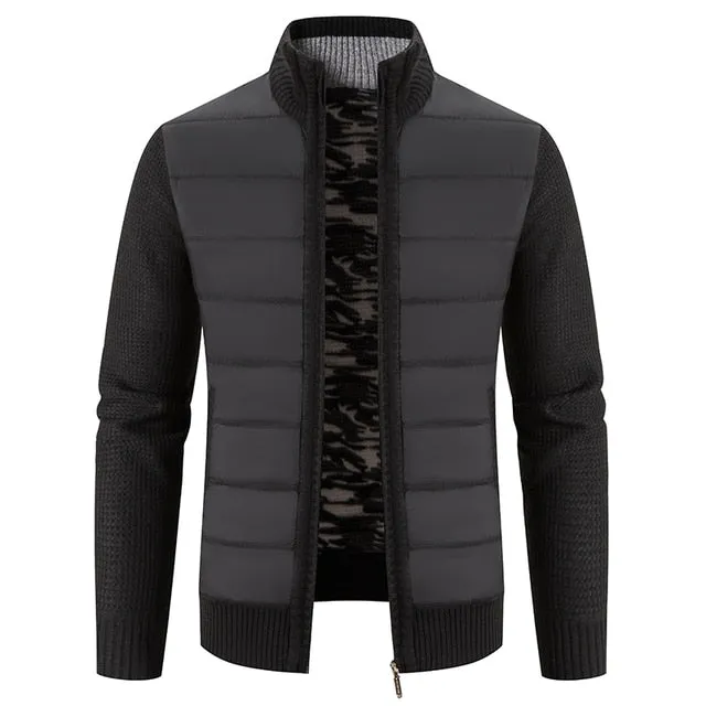 Shoulder Knit Padded Body Jacket