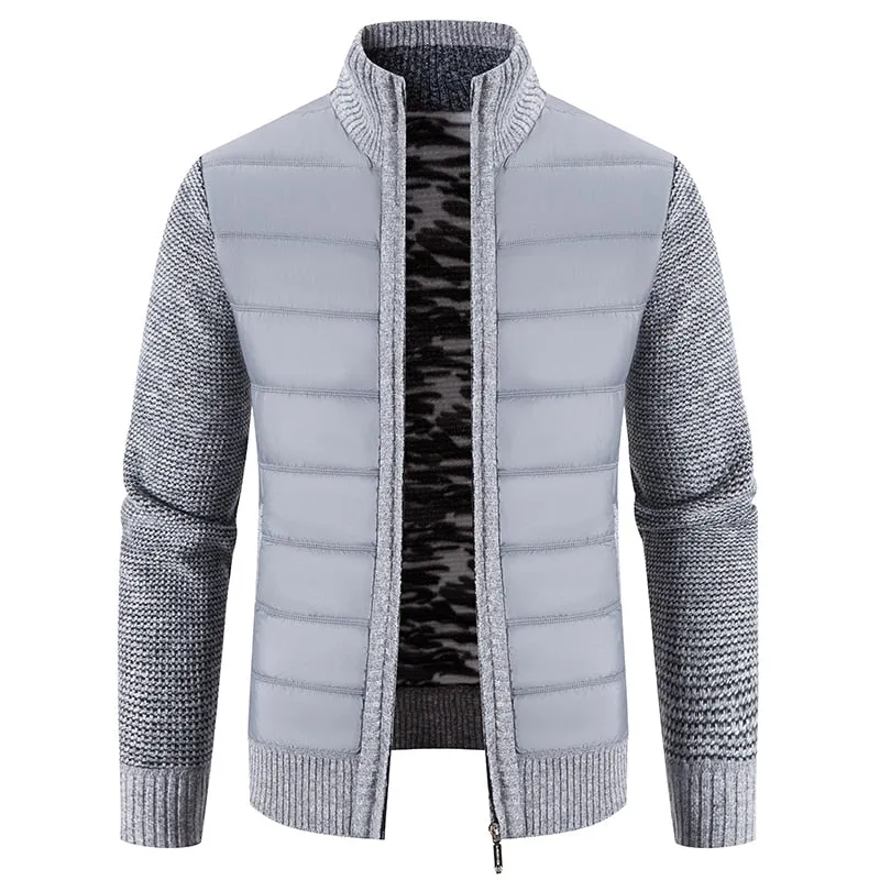 Shoulder Knit Padded Body Jacket