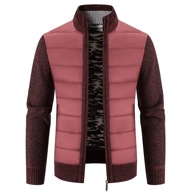 Shoulder Knit Padded Body Jacket