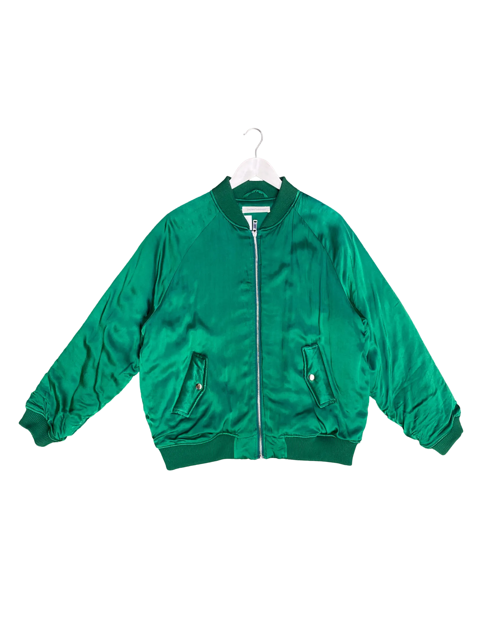 Size 6 - Skin & Threads Oversized Satin Bomber Jacket