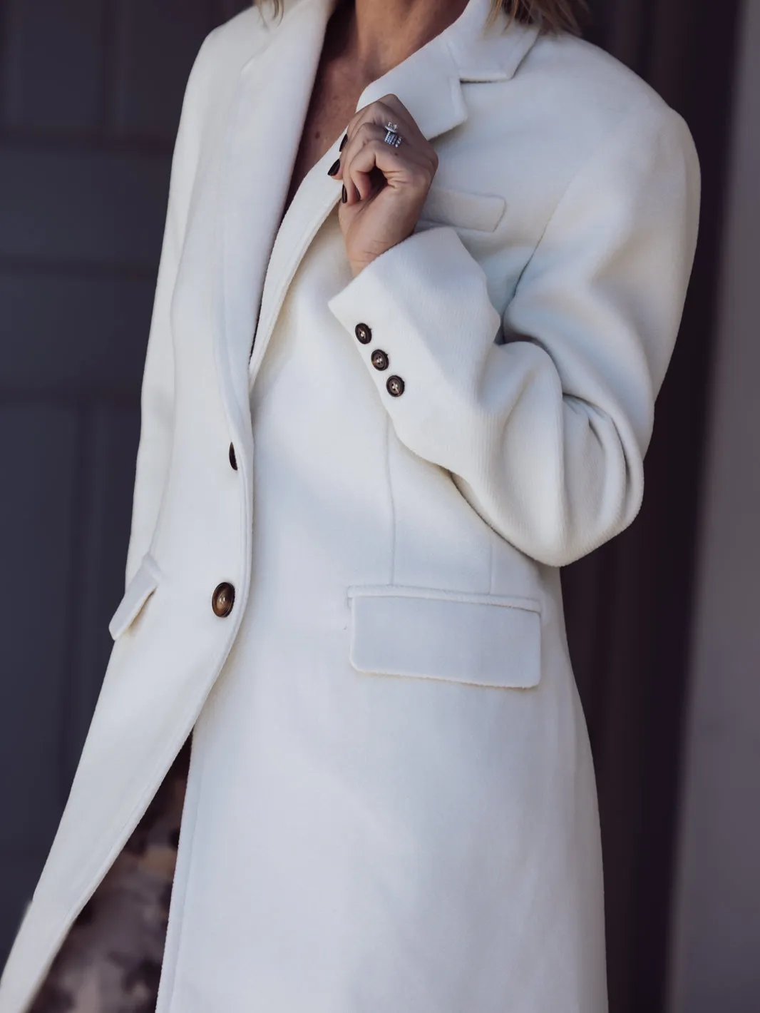 Sonia Pocketed Trench Wool Coat