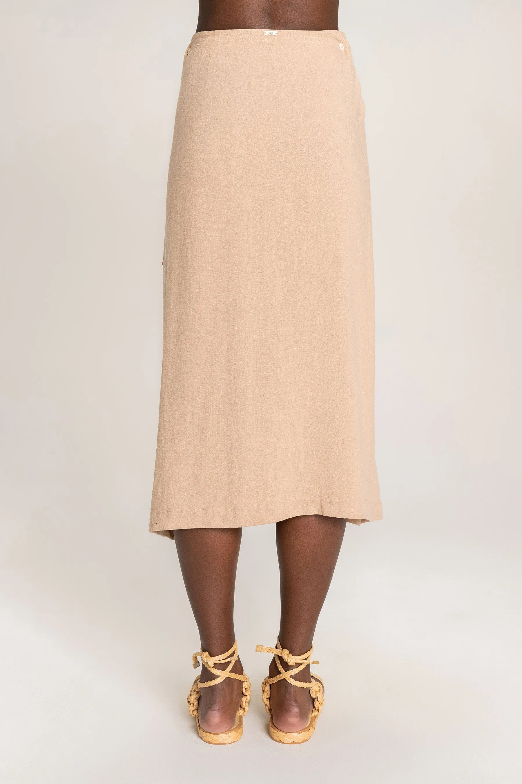 Stone Midi Tie Skirt