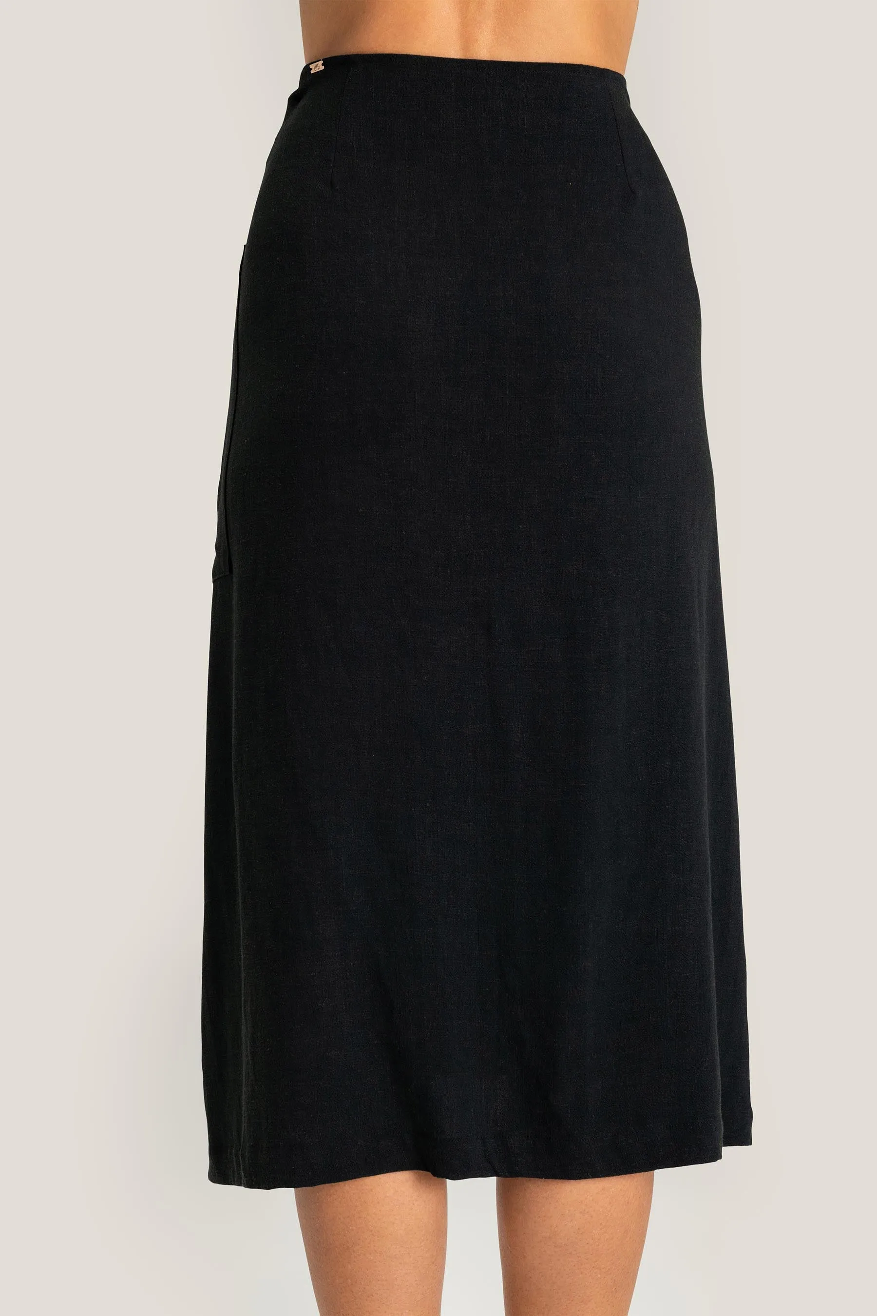 Stone Midi Tie Skirt