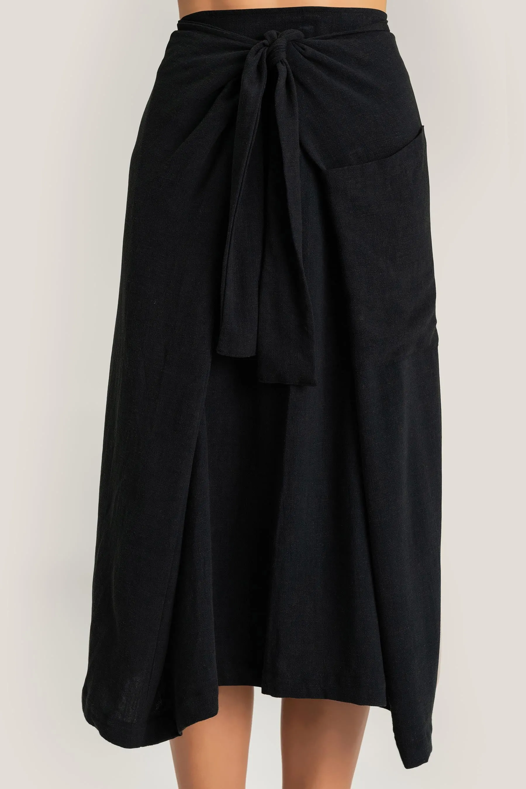 Stone Midi Tie Skirt