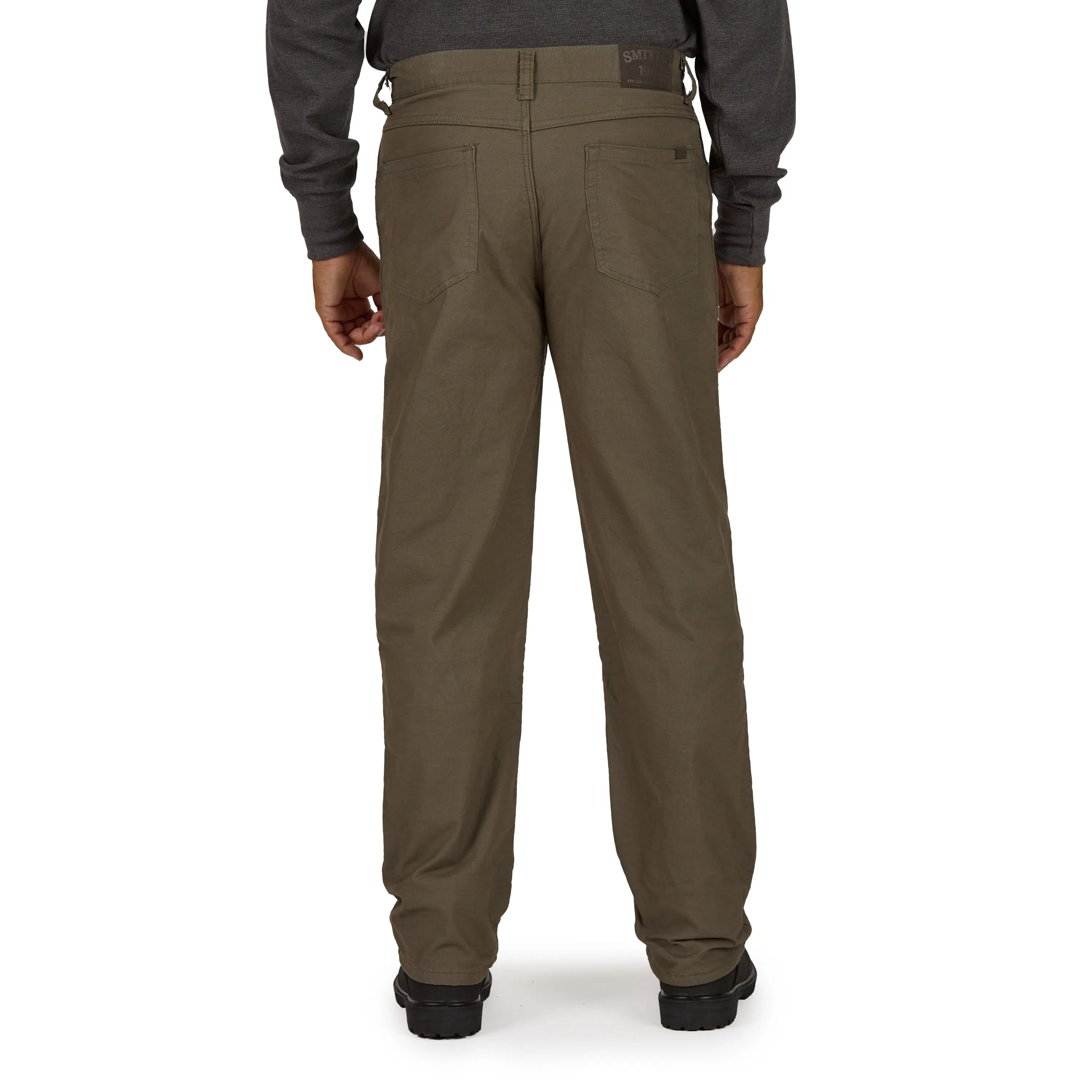 STRETCH FLEECE-LINED CANVAS 5-POCKET PANT