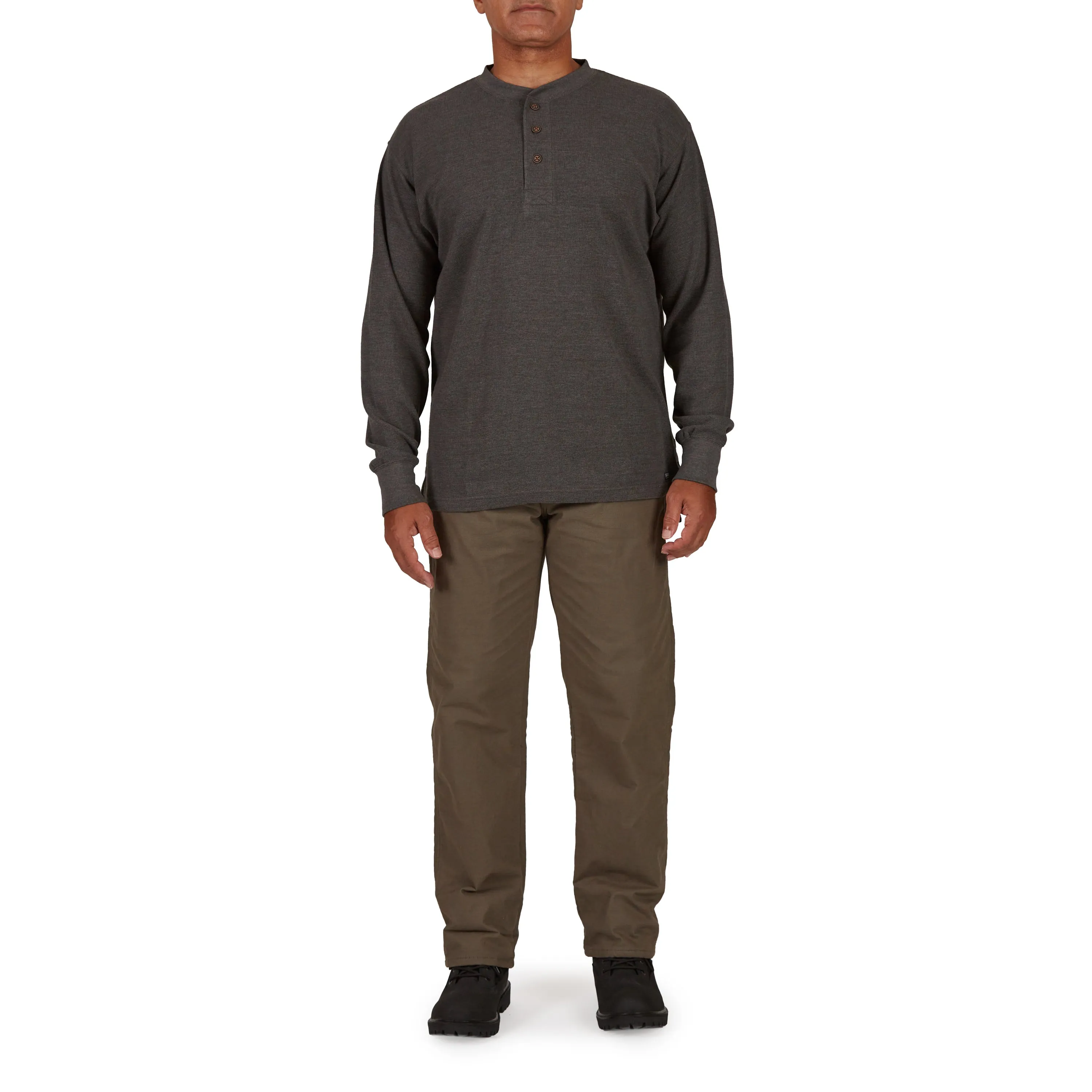 STRETCH FLEECE-LINED CANVAS 5-POCKET PANT