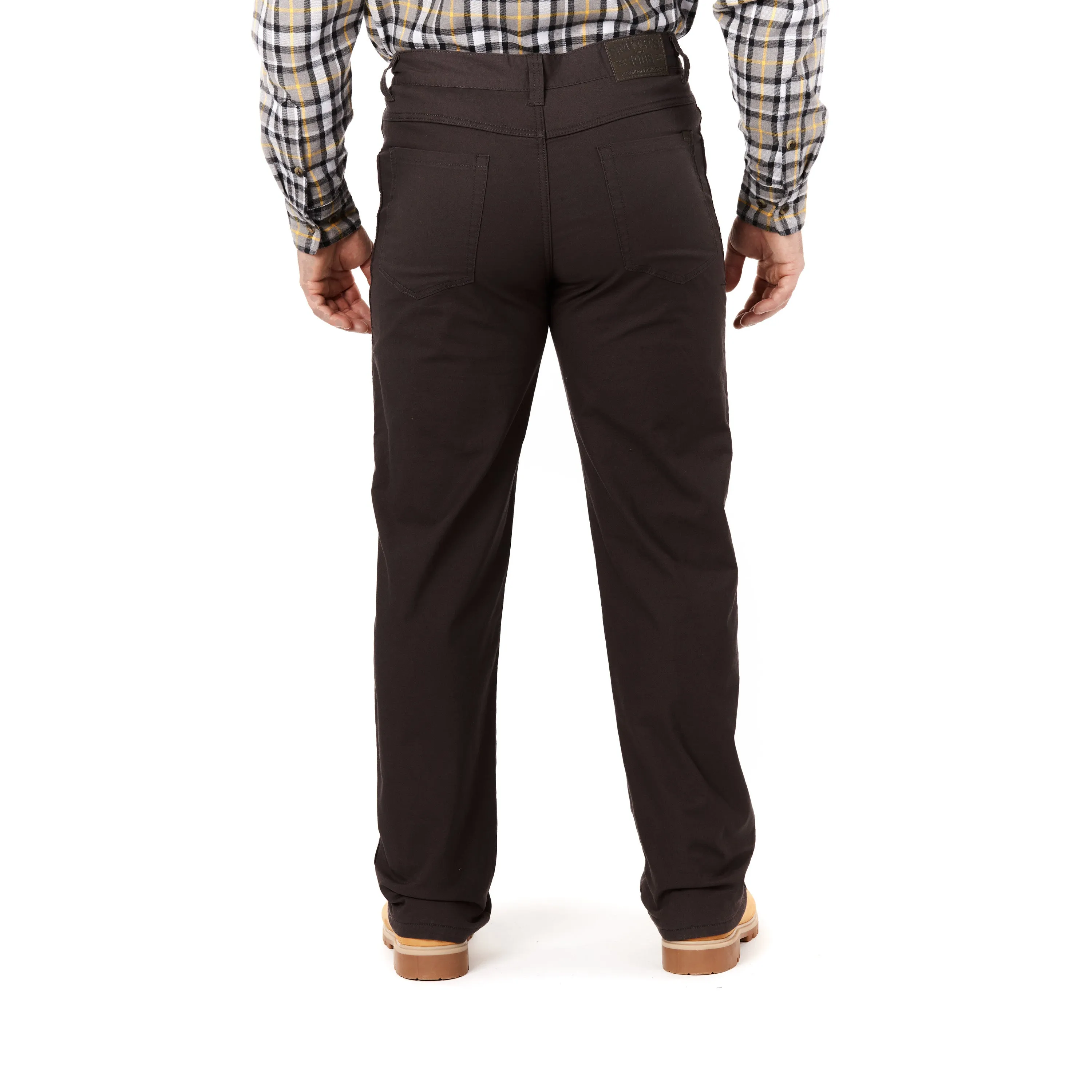 STRETCH FLEECE-LINED CANVAS 5-POCKET PANT