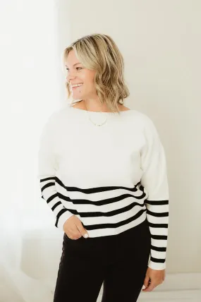 Striped Cropped Sweater