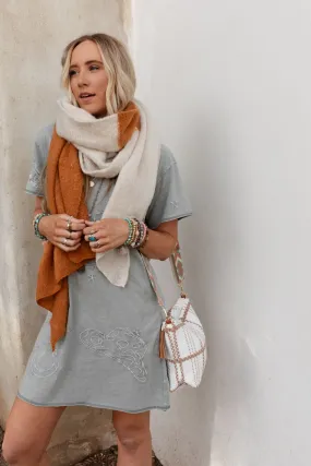 Sunset Shades Cozy Scarf - Ivory Multi