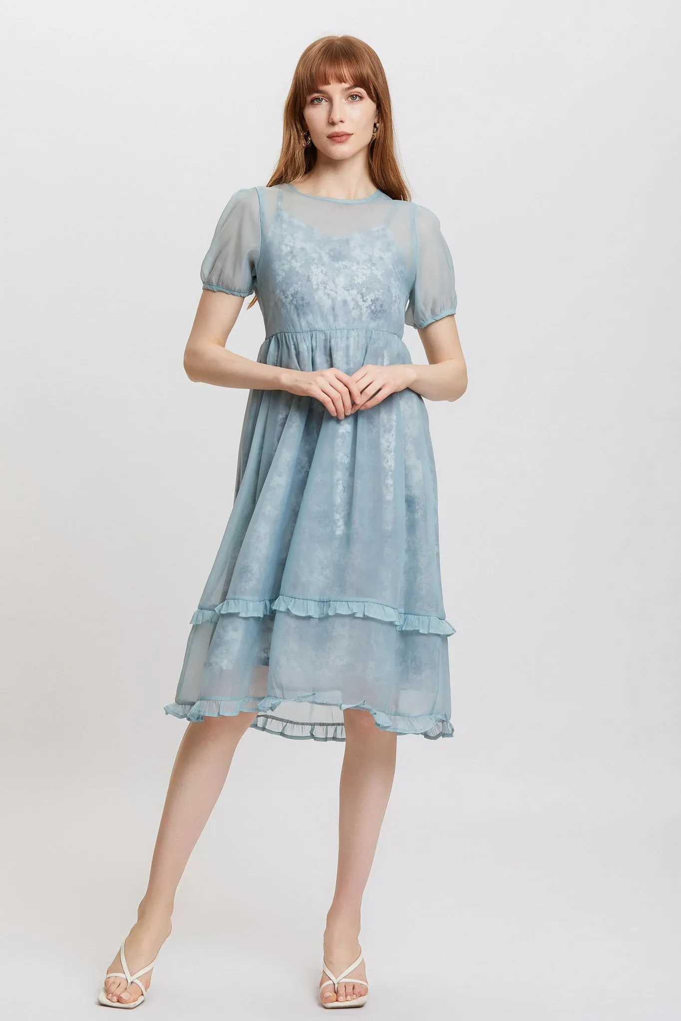 Sylphide | Odette Blue Chiffon Dress