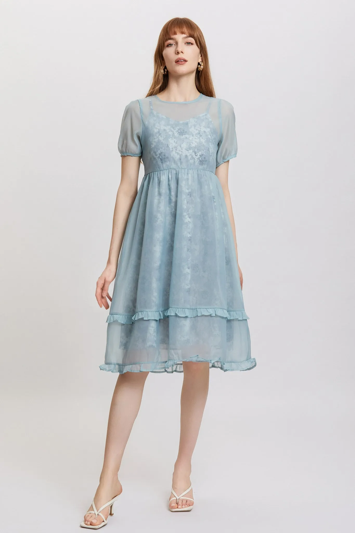 Sylphide | Odette Blue Chiffon Dress