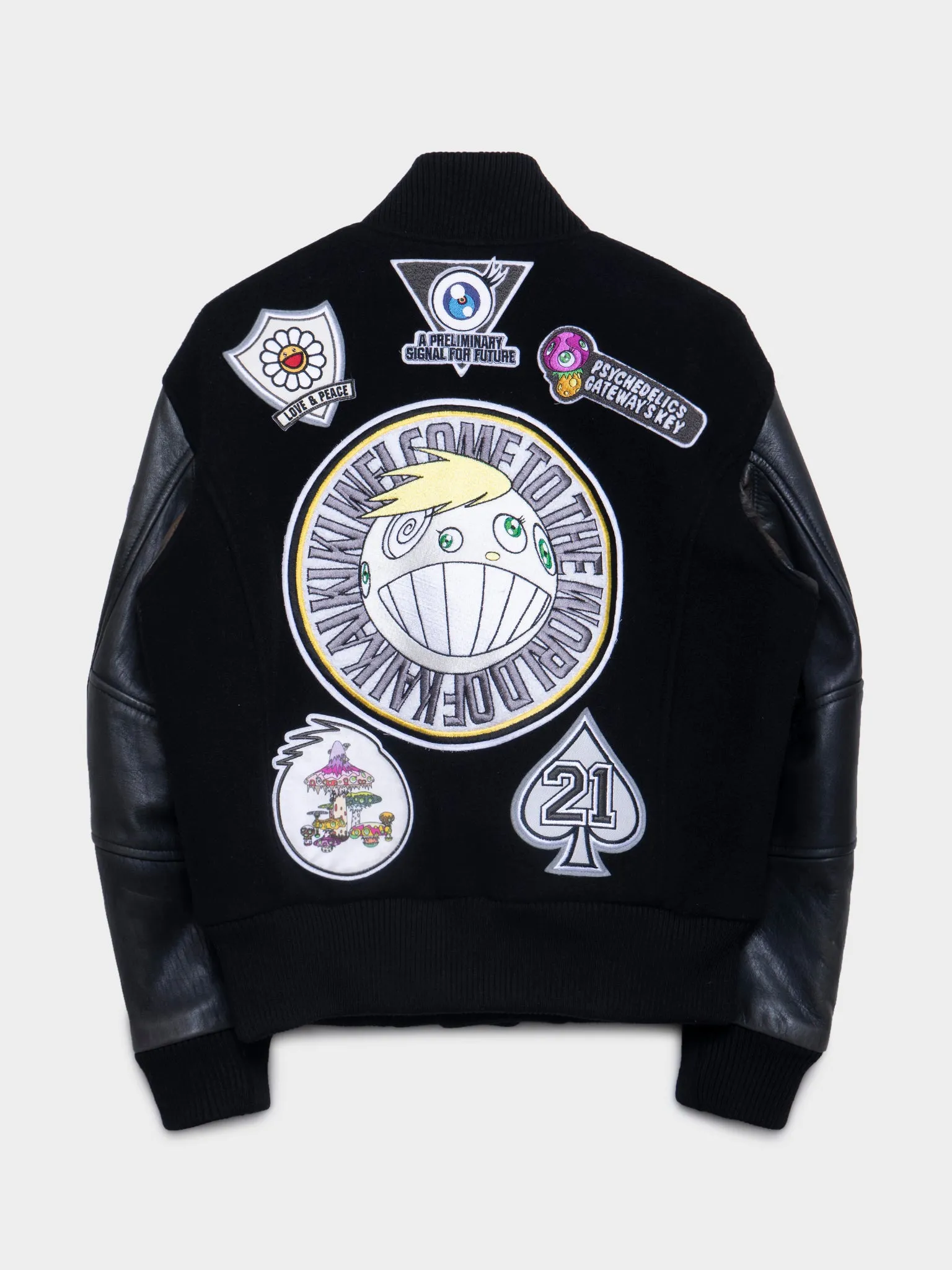 Takashi Murakami Patch Varsity Jacket