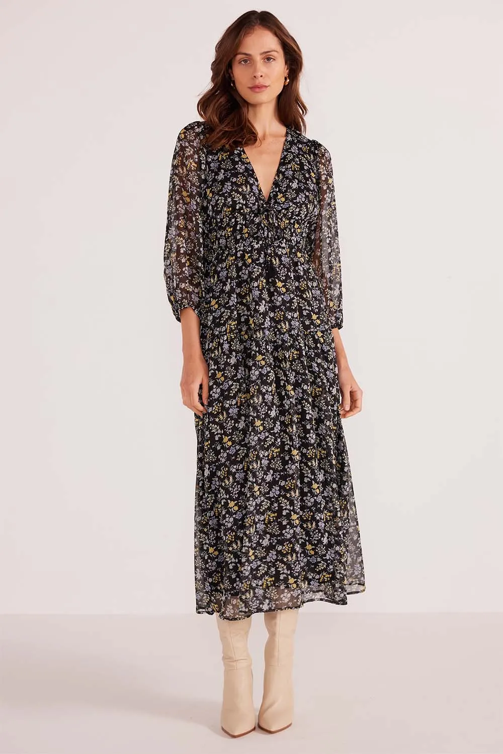 TAYLEE LONG SLEEVE MIDI DRESS