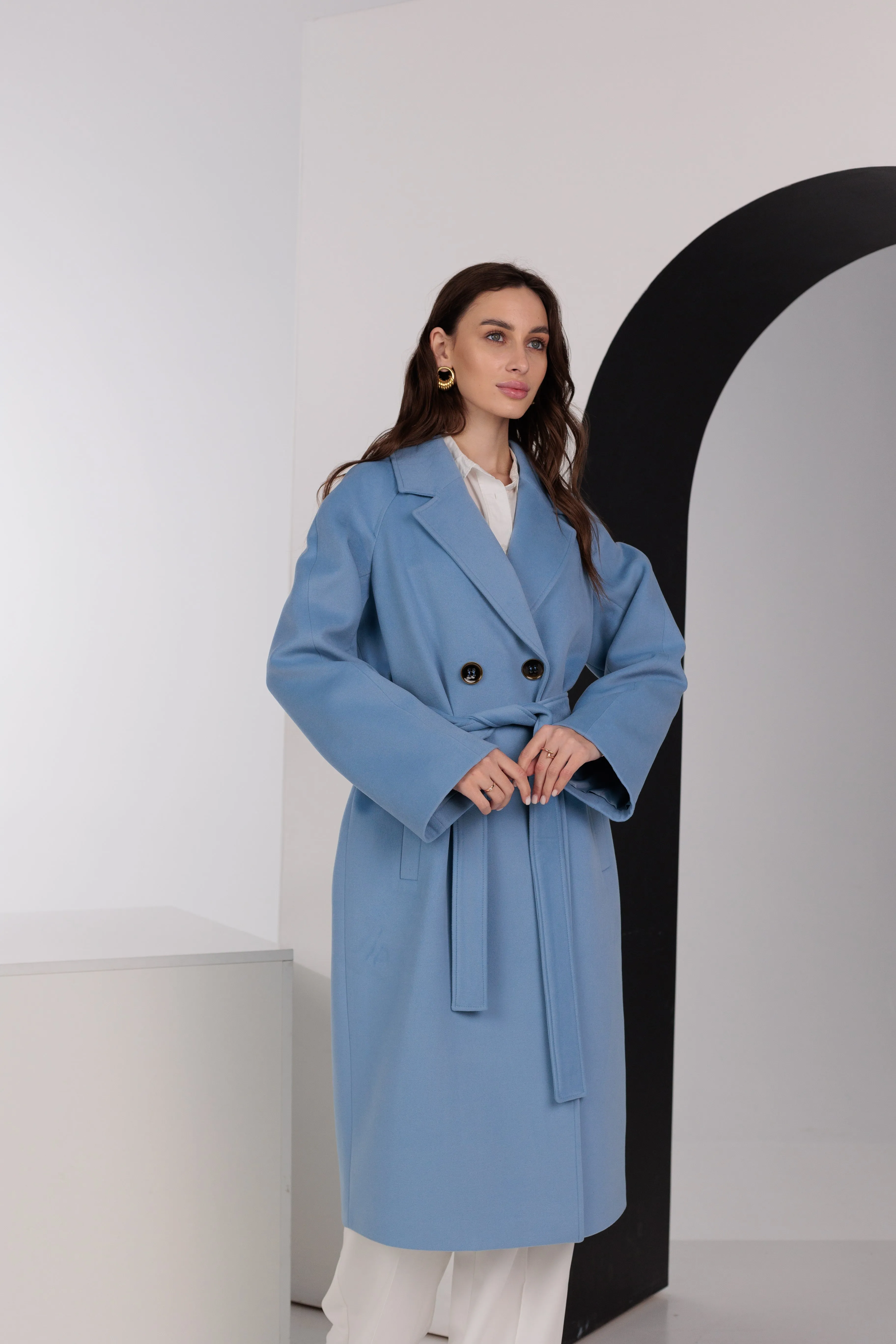 Taylor Belted Wool Blend Overcoat