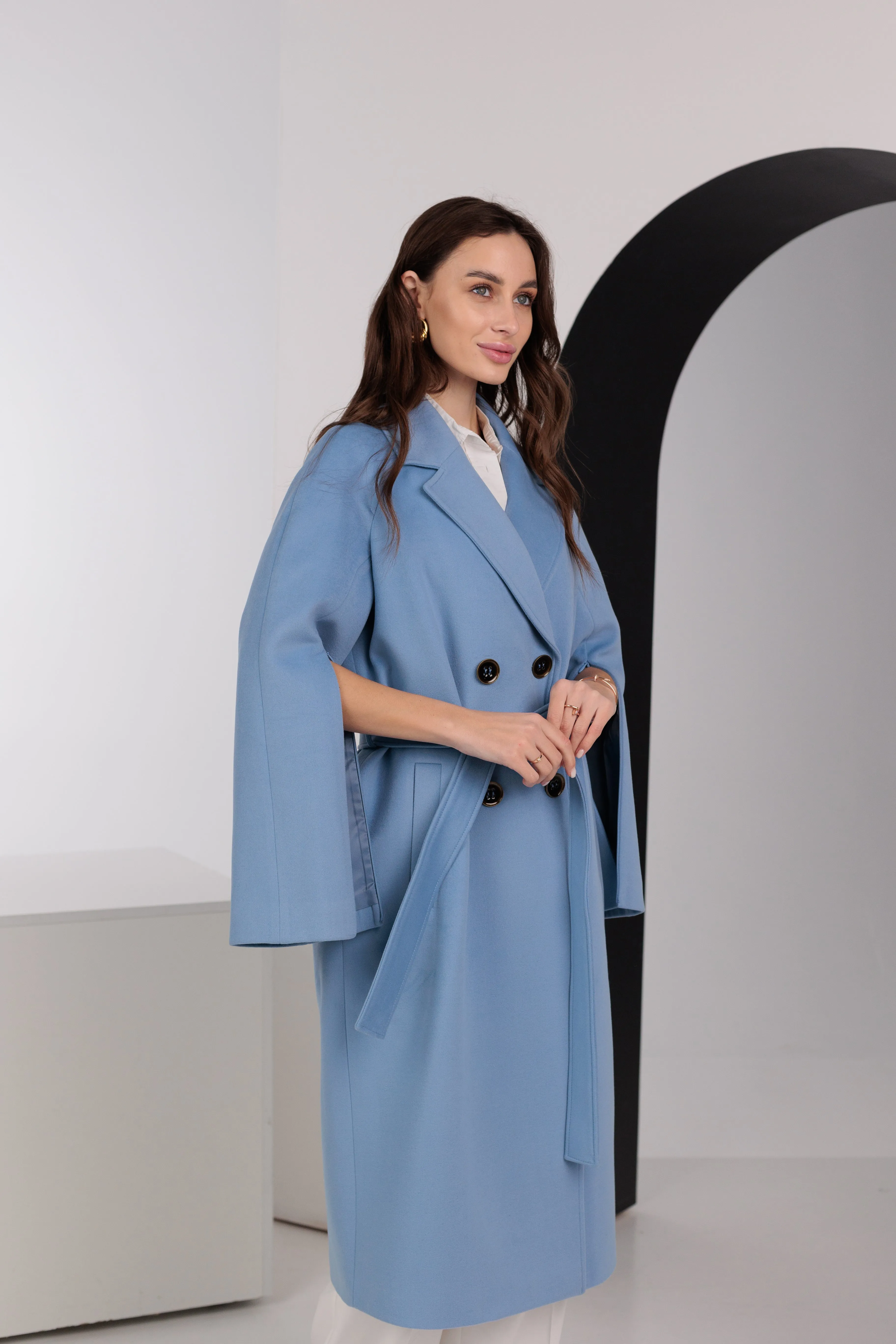 Taylor Belted Wool Blend Overcoat