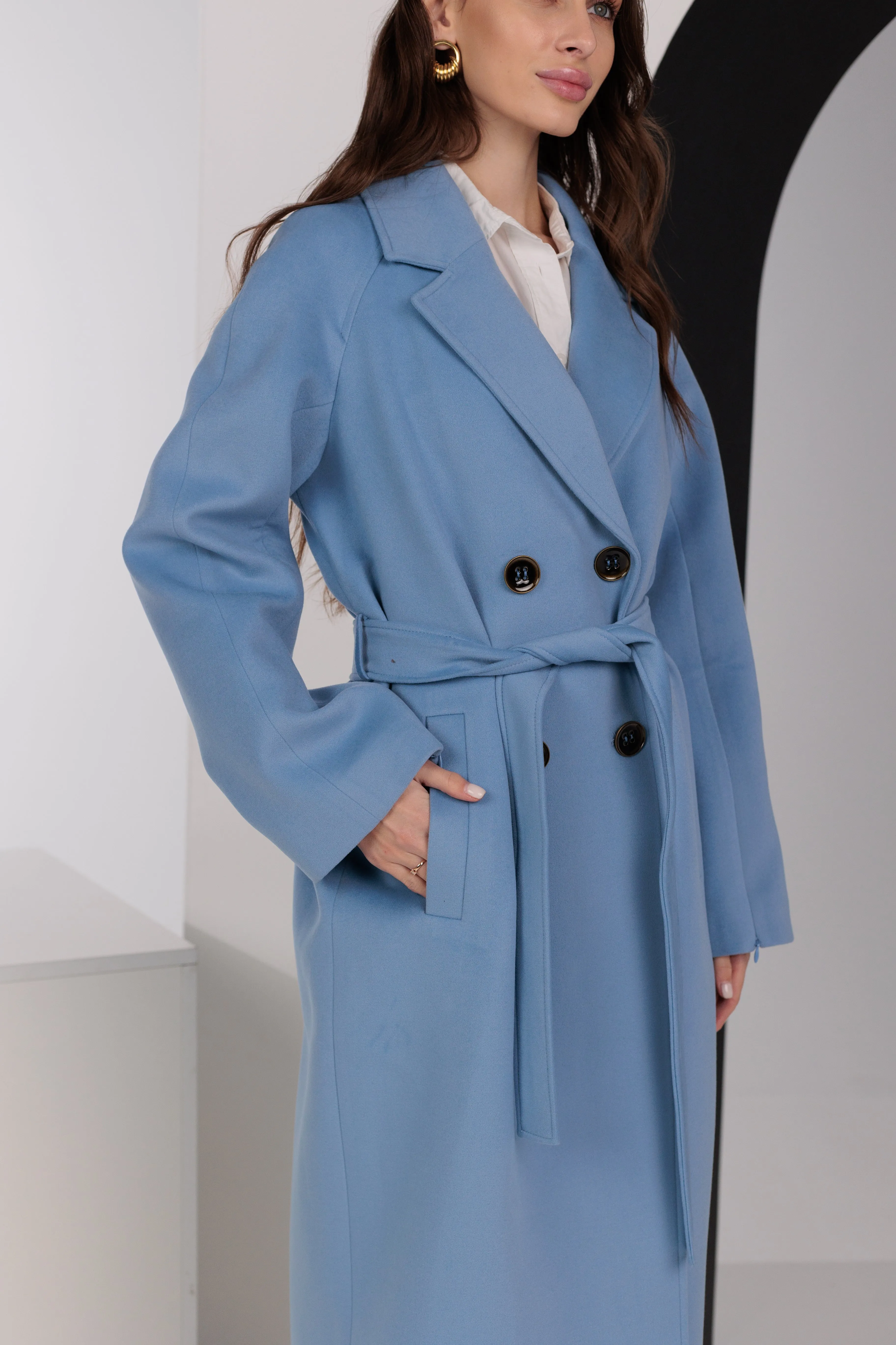 Taylor Belted Wool Blend Overcoat