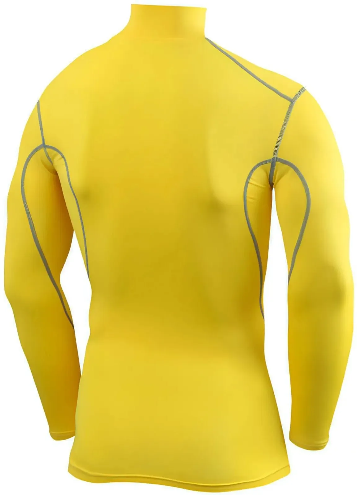 TCA Pro Performance Long Sleeve Mock Junior Compression Top - Yellow