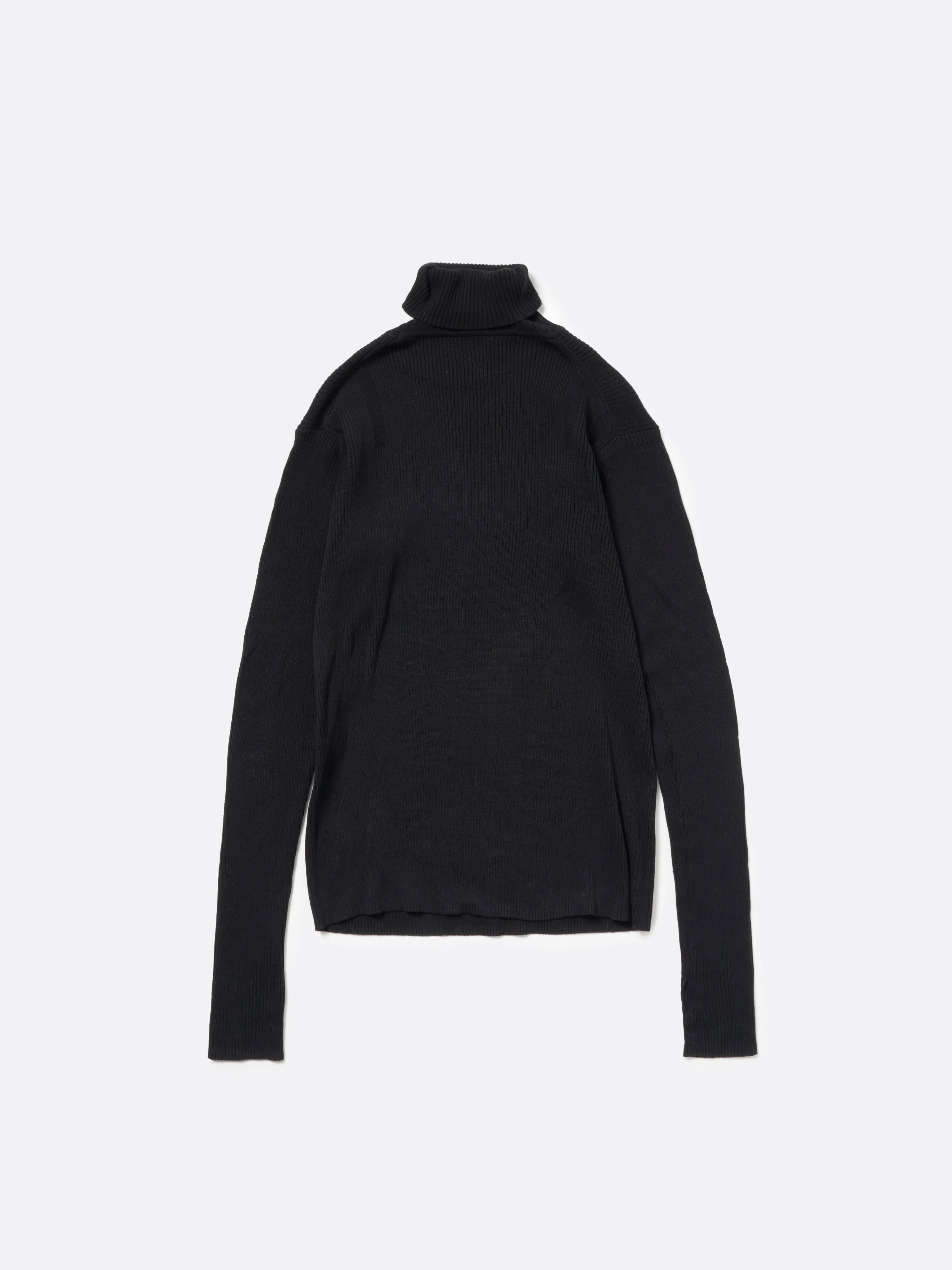 TURTLENECK RIB KNIT .12【BLACK】