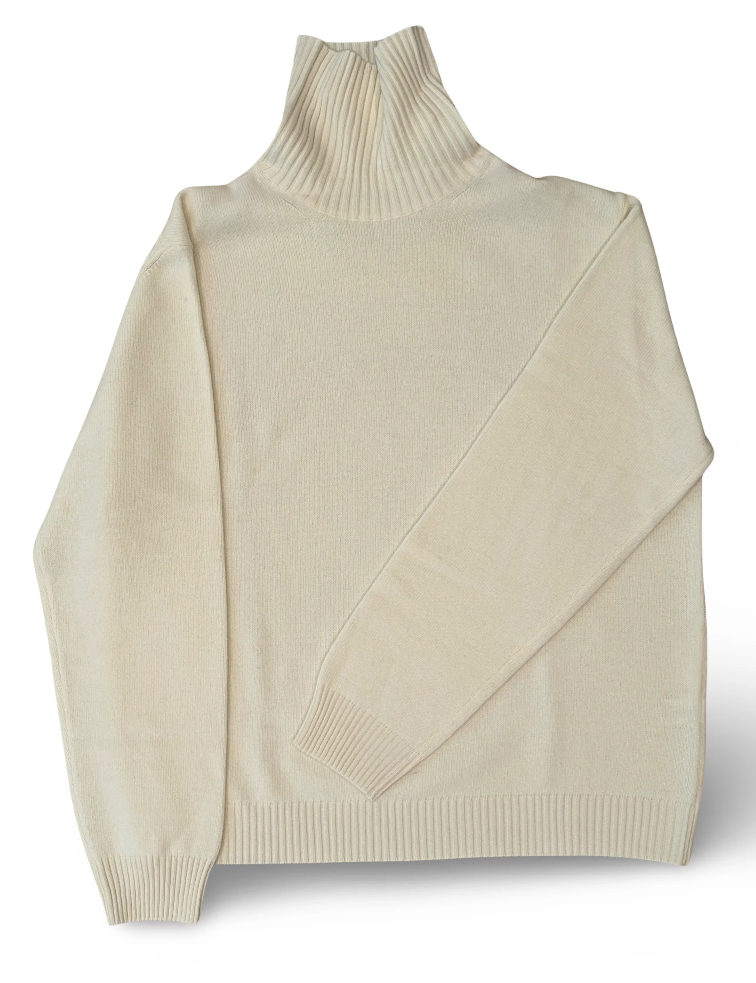 TURTLENECK WOOL & CASHMERE - WHITE