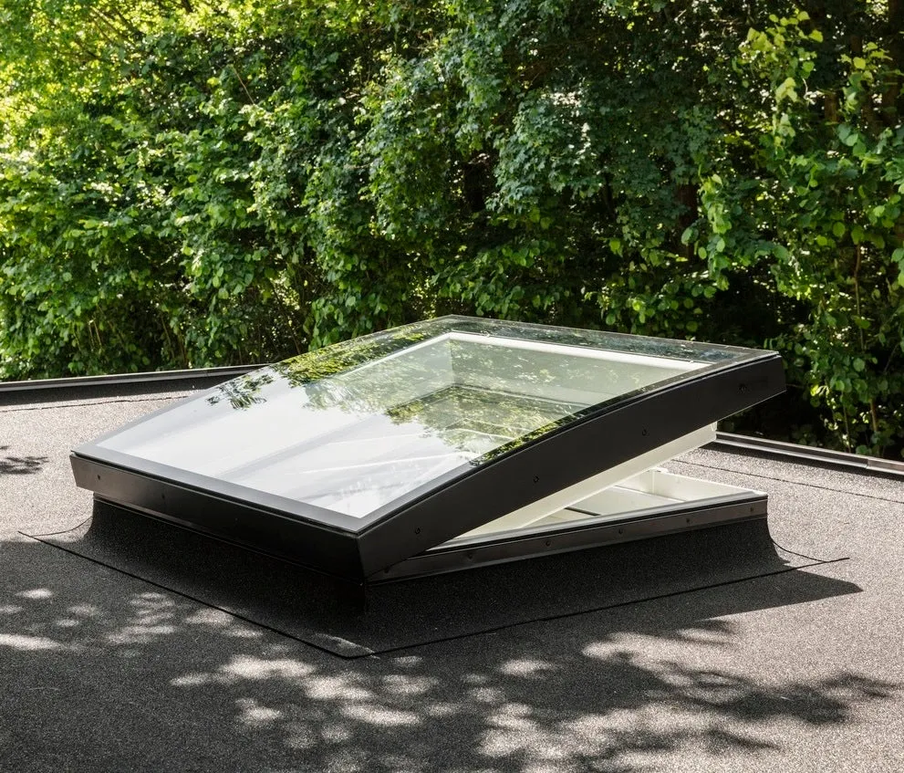 VELUX CVU 060060 1093 INTEGRA® Electric Curved Glass Rooflight Package 60 x 60 cm (Including CVU Double Glazed Base & ISU Curved Glass Top Cover)