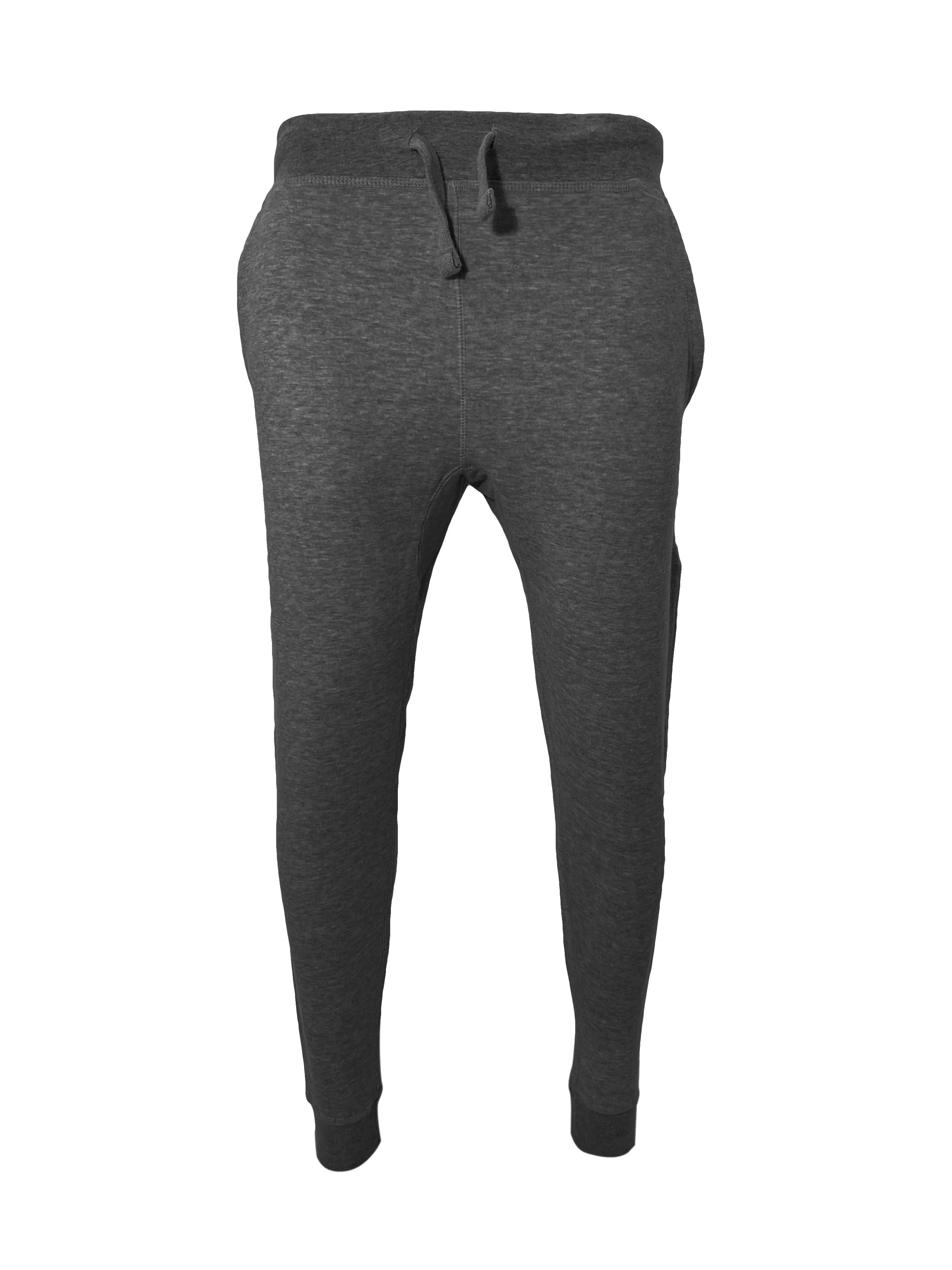 Venley Women's MADE IN USA Charcoal Grey Slim-Fit Fleece Joggers