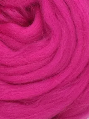 Vibrant Pink Wool Roving