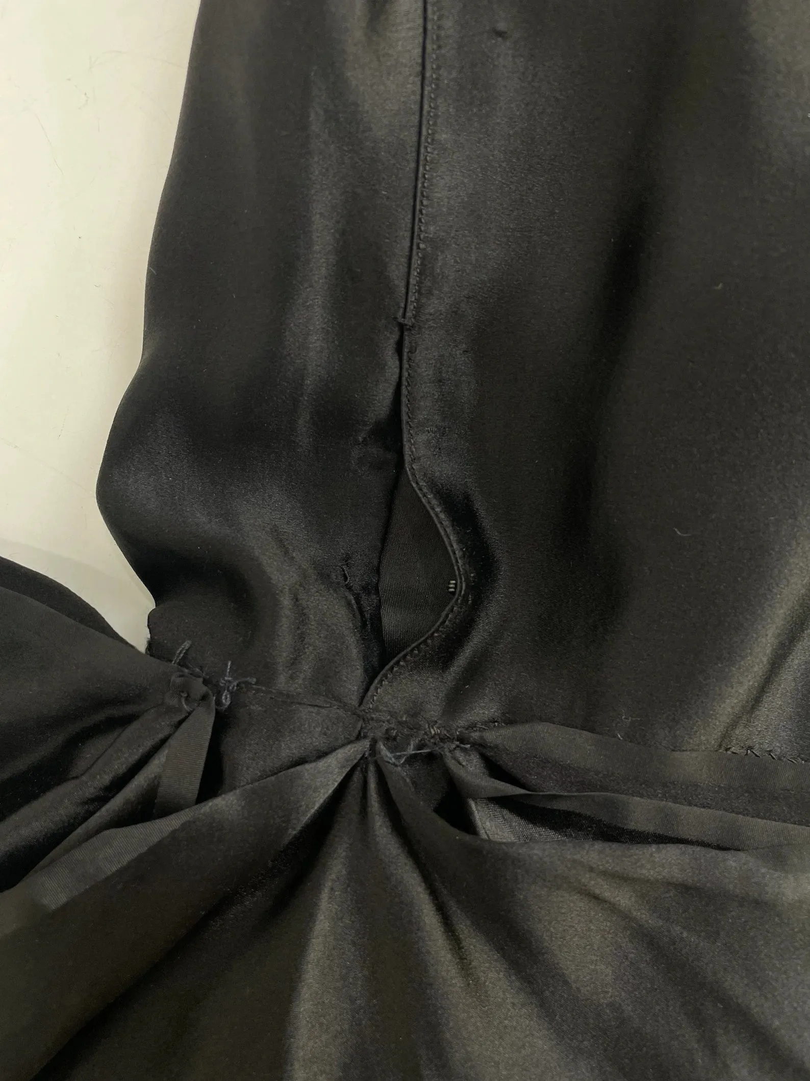 Vintage 1920s Black Silk Balloon Peplum Dress, XS