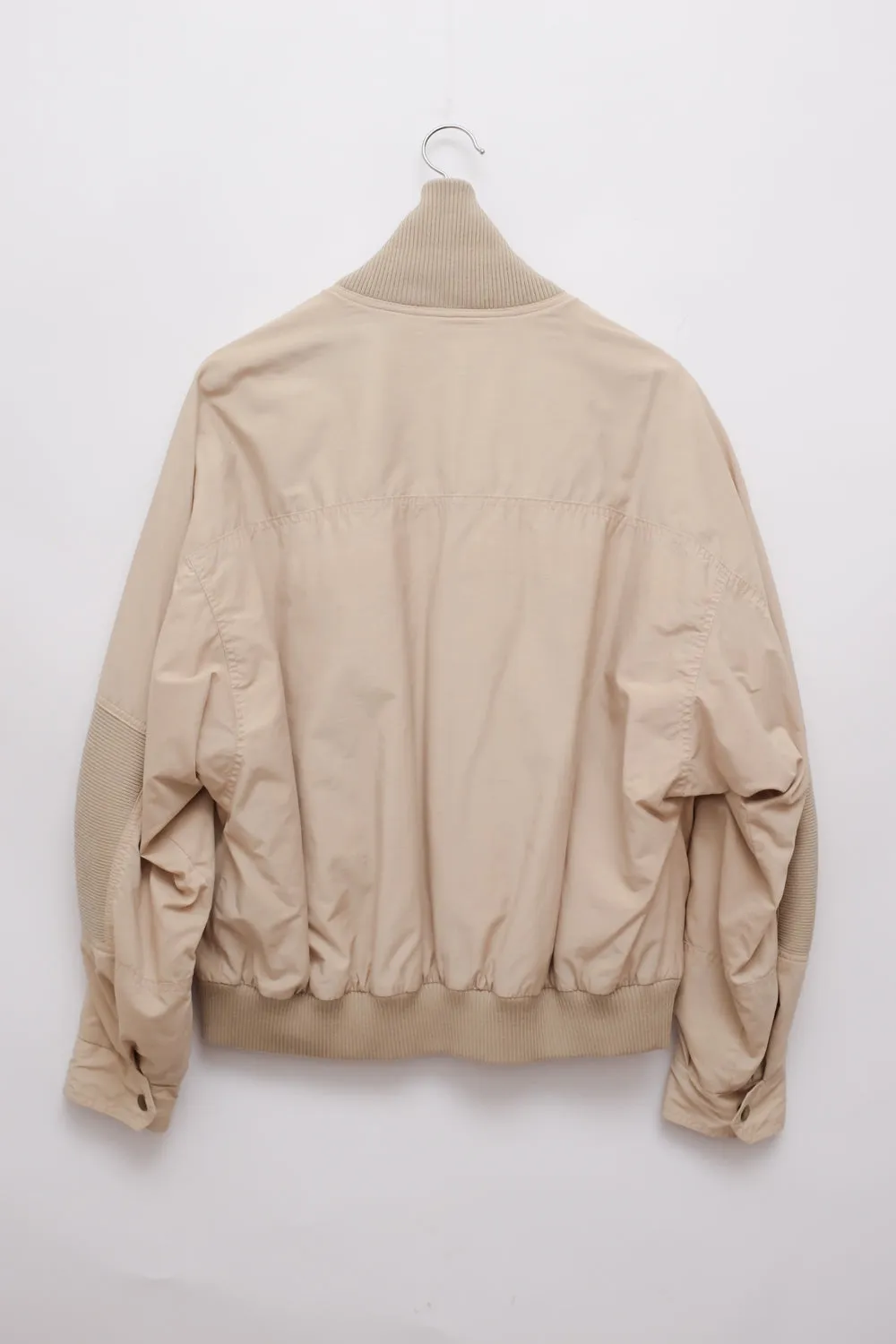 VINTAGE BEIGE COTTON BOMBER JACKET