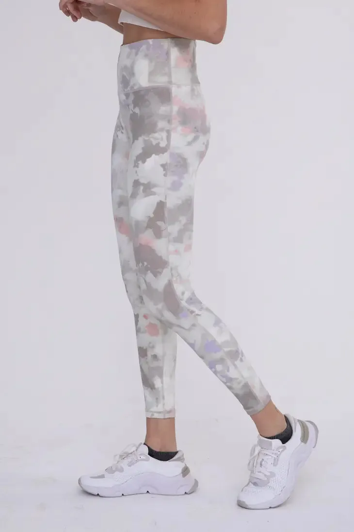 Watercolor Floral High-Waist Leggings