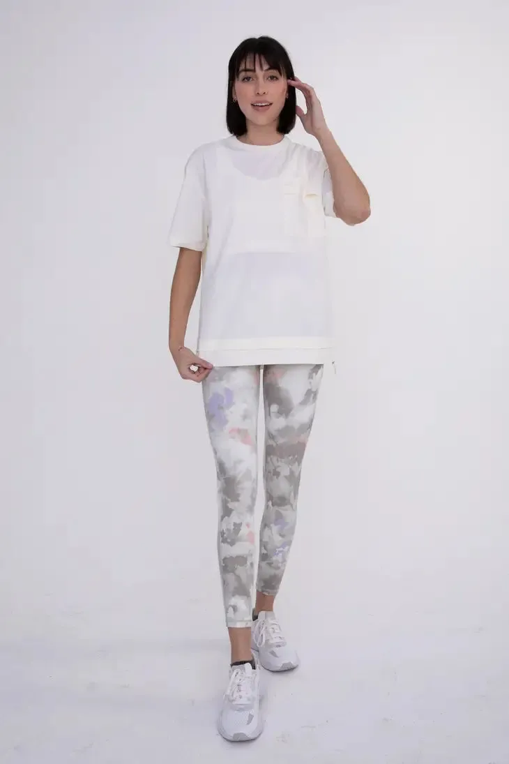 Watercolor Floral High-Waist Leggings