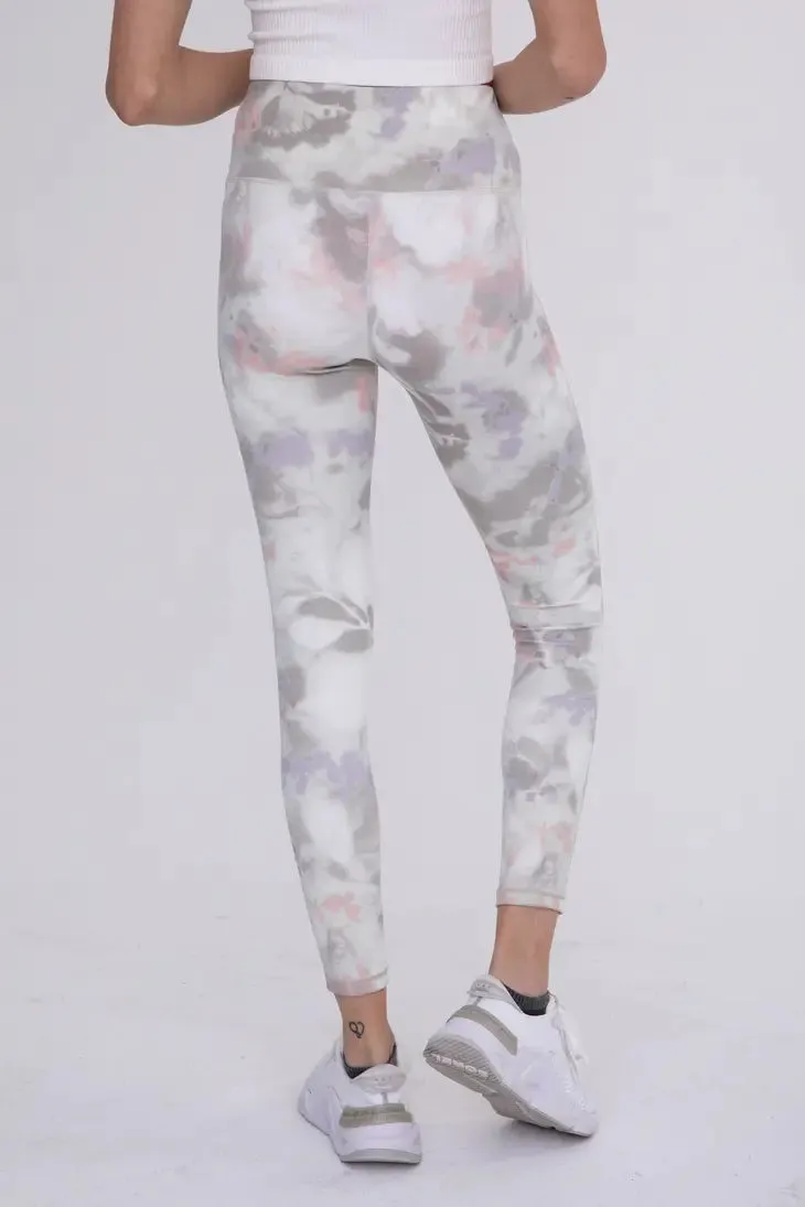 Watercolor Floral High-Waist Leggings