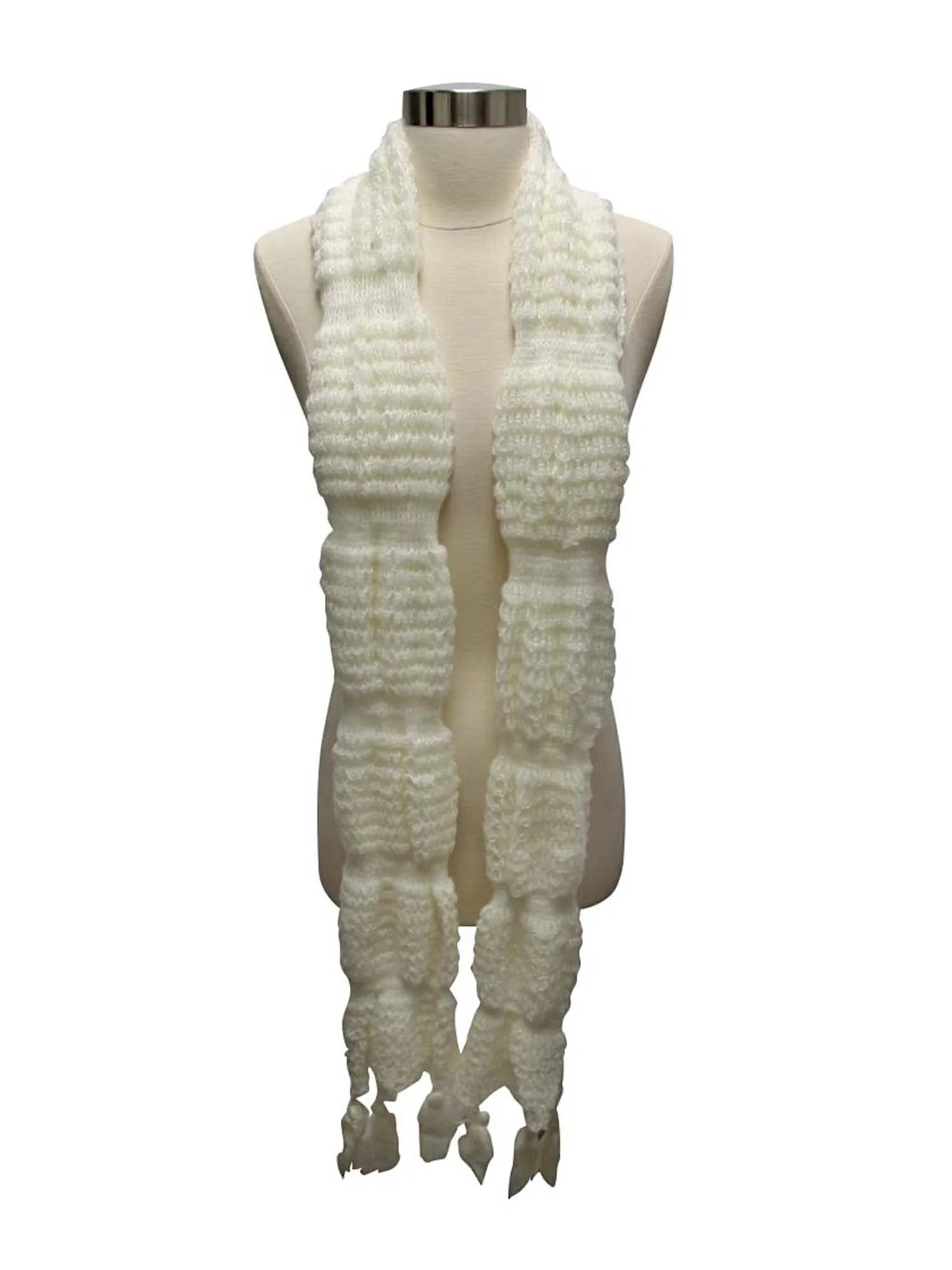 Winter Knit Scarf With Tassels