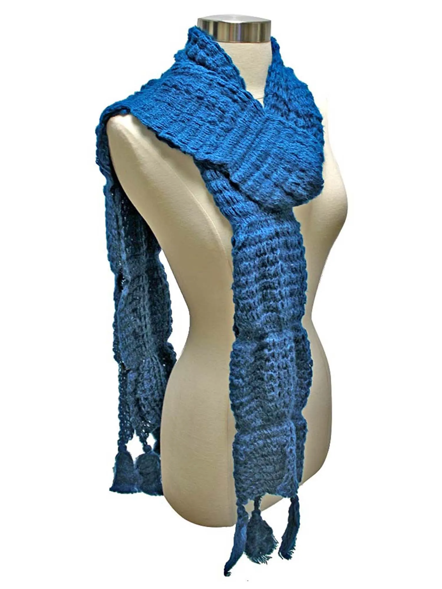 Winter Knit Scarf With Tassels