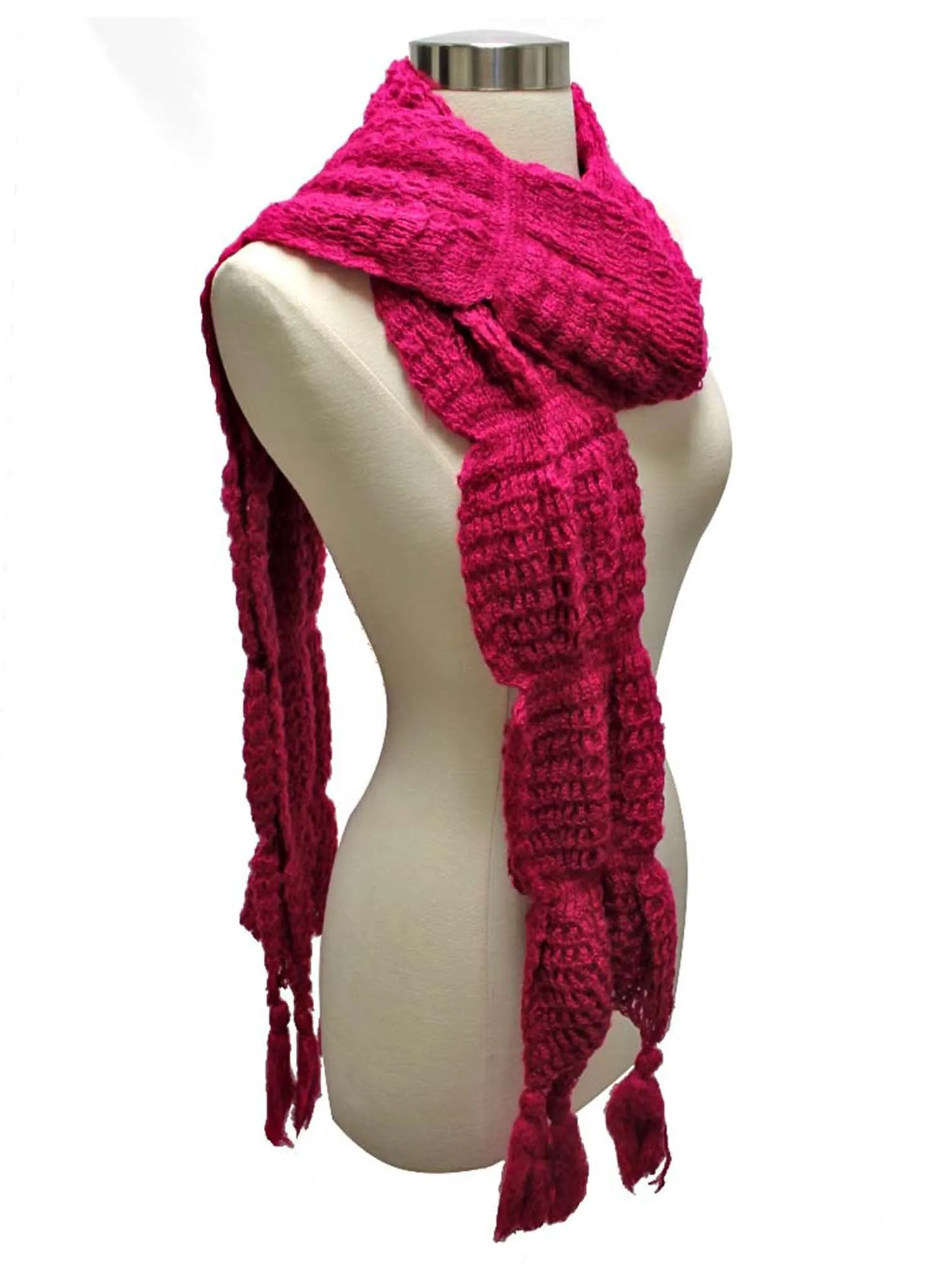 Winter Knit Scarf With Tassels