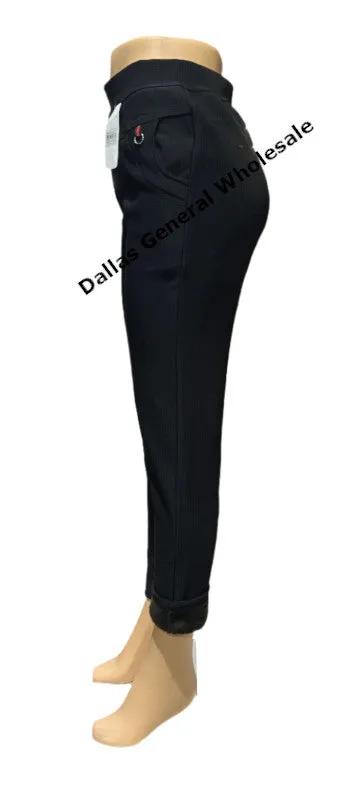 Women Casual Fleece Lining Trousers Pants Wholesale